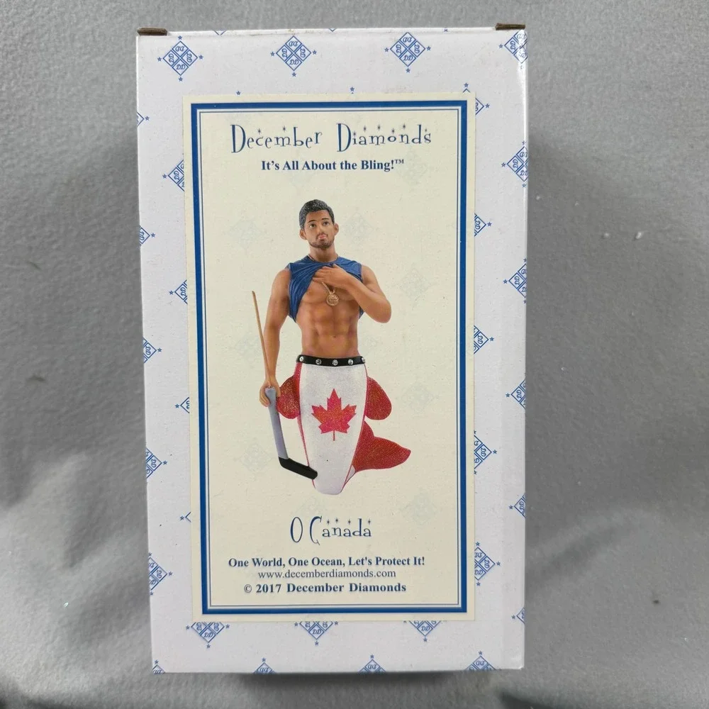 December Diamonds O Canada Hockey Merman Ornament 55-55054 Retired with Box HTF